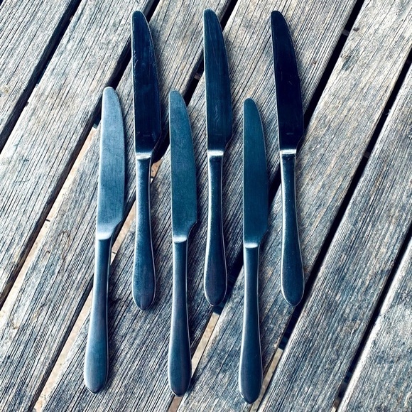 Set of 6 Robert Welch designer Meridian Stainless Satin Knives Discontinued - Picture 1 of 9